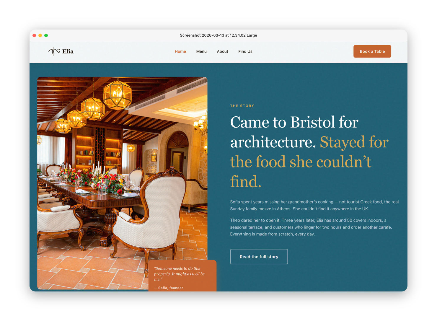 Elia website screenshot